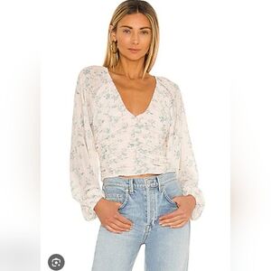 ❤️ FREE PEOPLE FINAL ROSE BLOUSE / TOP, RUCHED, XL